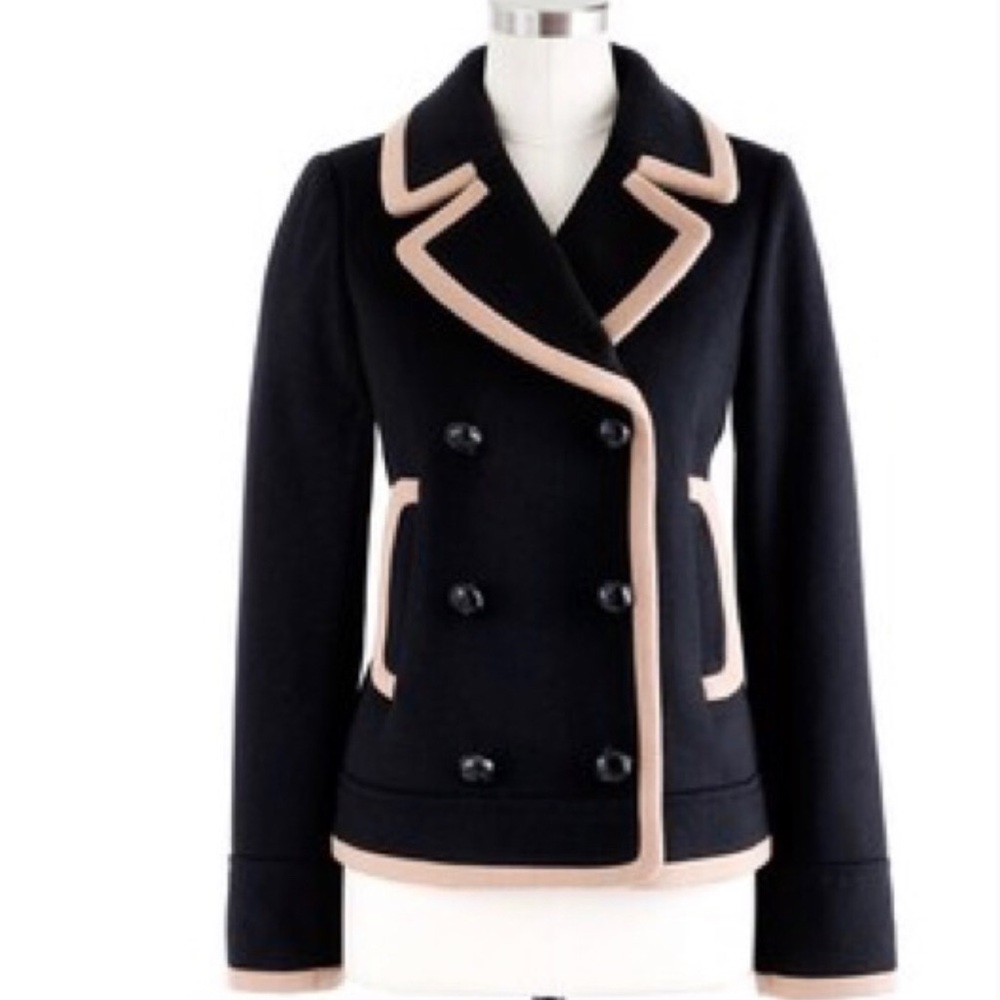 🌟HP🌟J. CREW NELLO GORI TIPPED PEACOAT Size T2